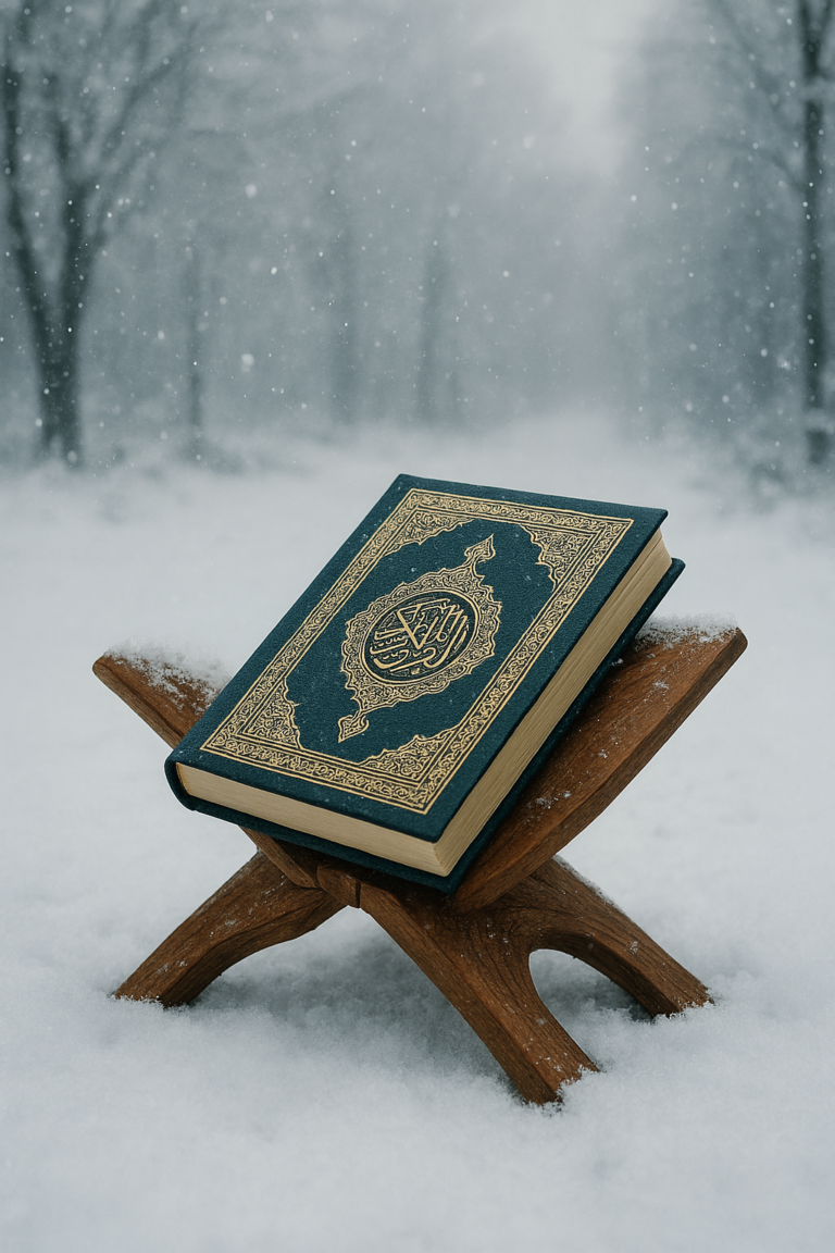 Quran in Winter Getting closer to the Quran through peace and stillness