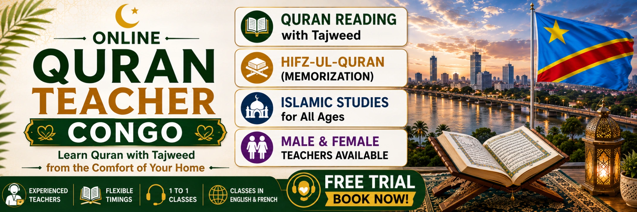 Online Quran Teacher in Congo